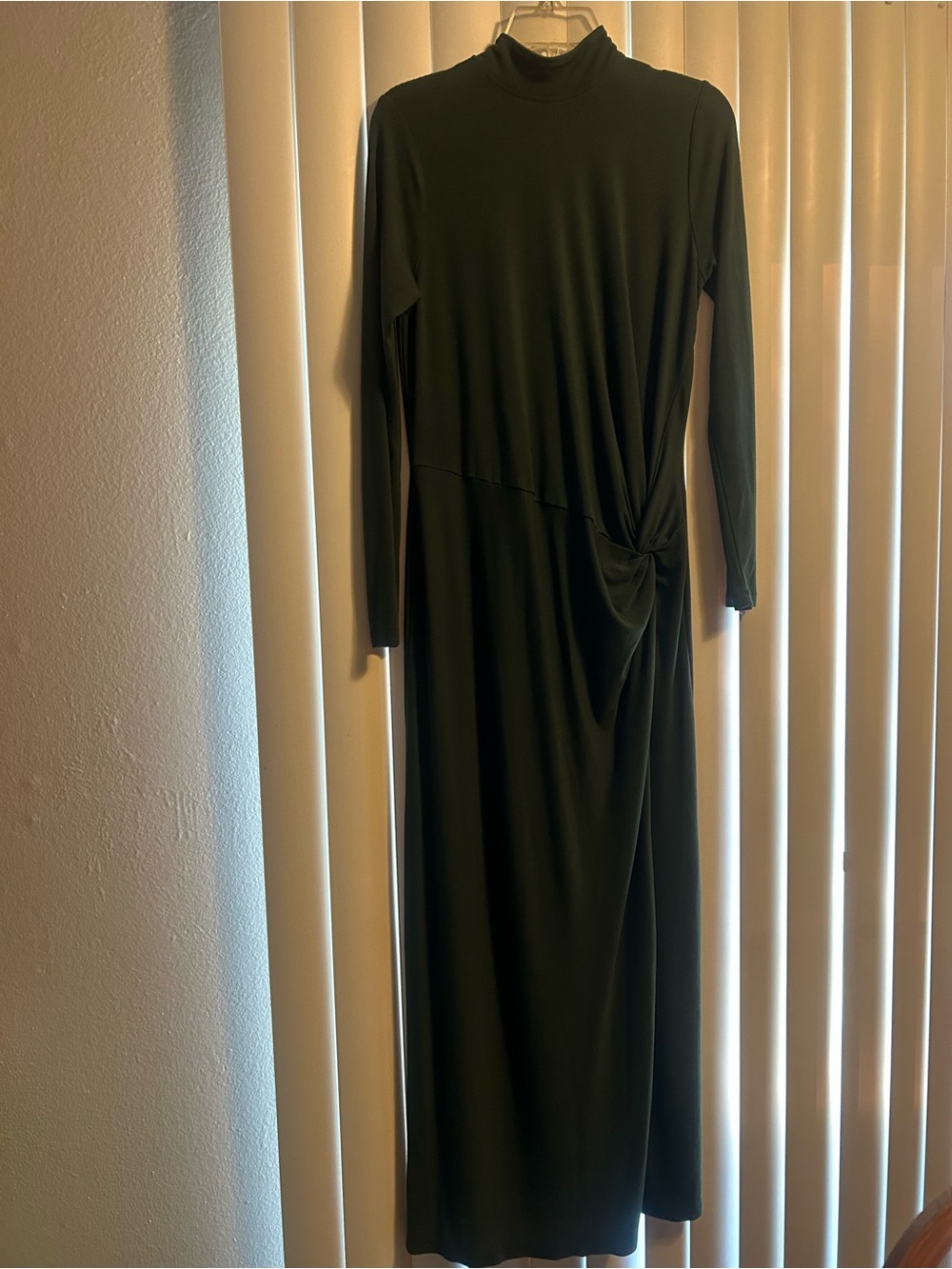 Studio Park x Shawn Killinger Mock-Neck Maxi Dress - Green (Size S)
